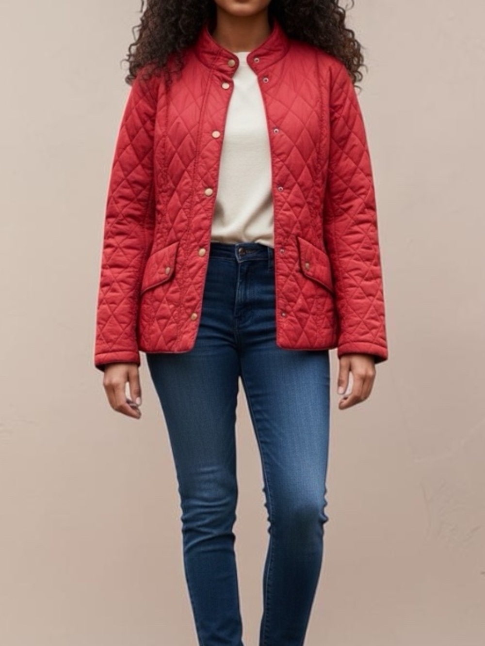 Barbour Quilted Red Women's Puffer Jacket